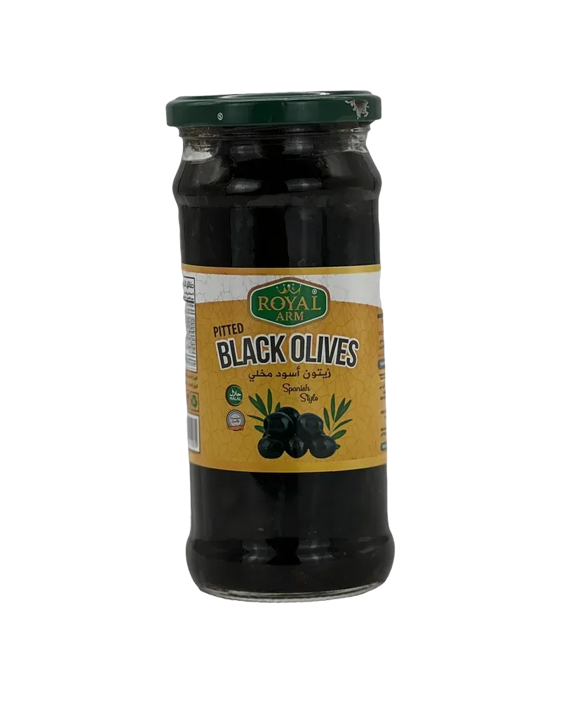 Royal Arm Pitted Black Olive 340g